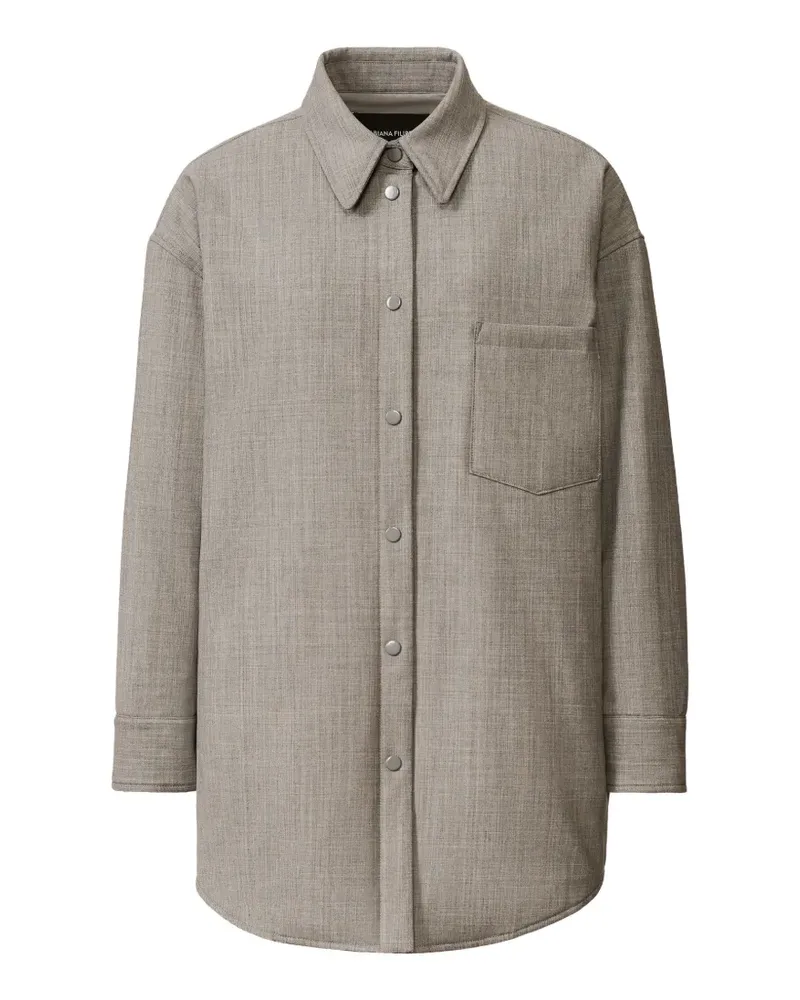 Fabiana Filippi Mantel mit Taschen - Grau Grau