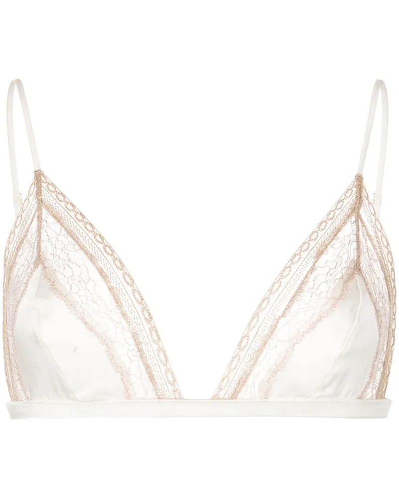 Kiki De Montparnasse BH mit Spitzeneinsatz - Weiß Weiß