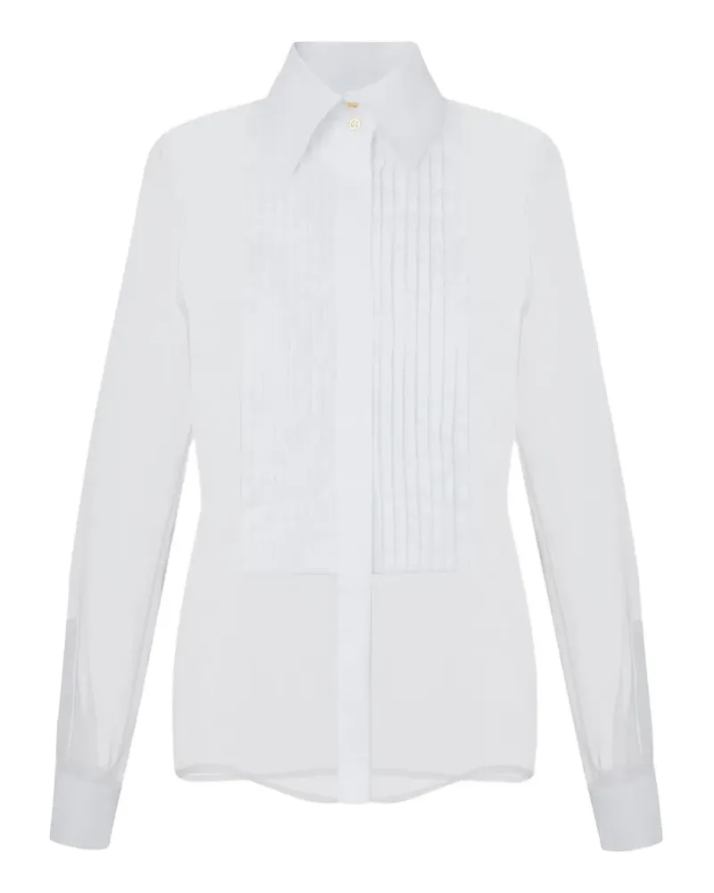 Elisabetta Franchi Sheer-Hemd - Weiß Weiß