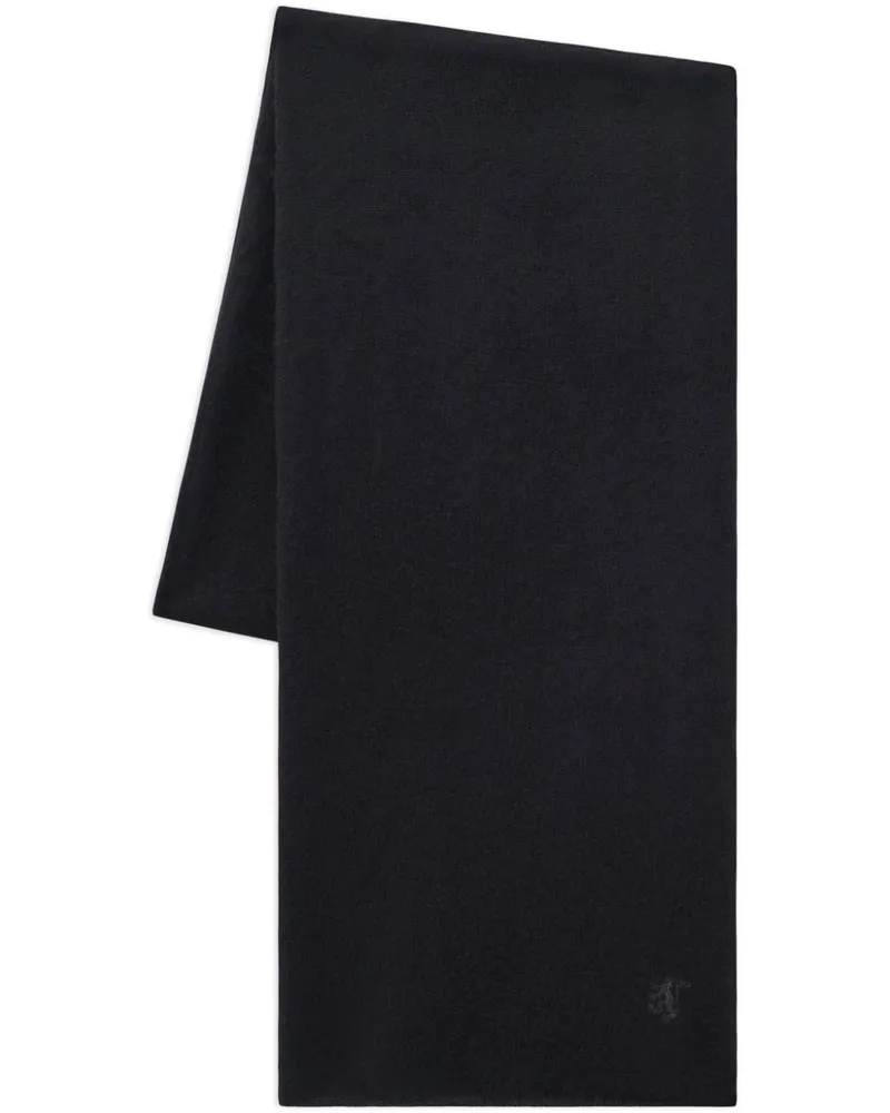 Pringle of Scotland Kaschmirschal mit Logo-Stickerei - Schwarz Schwarz