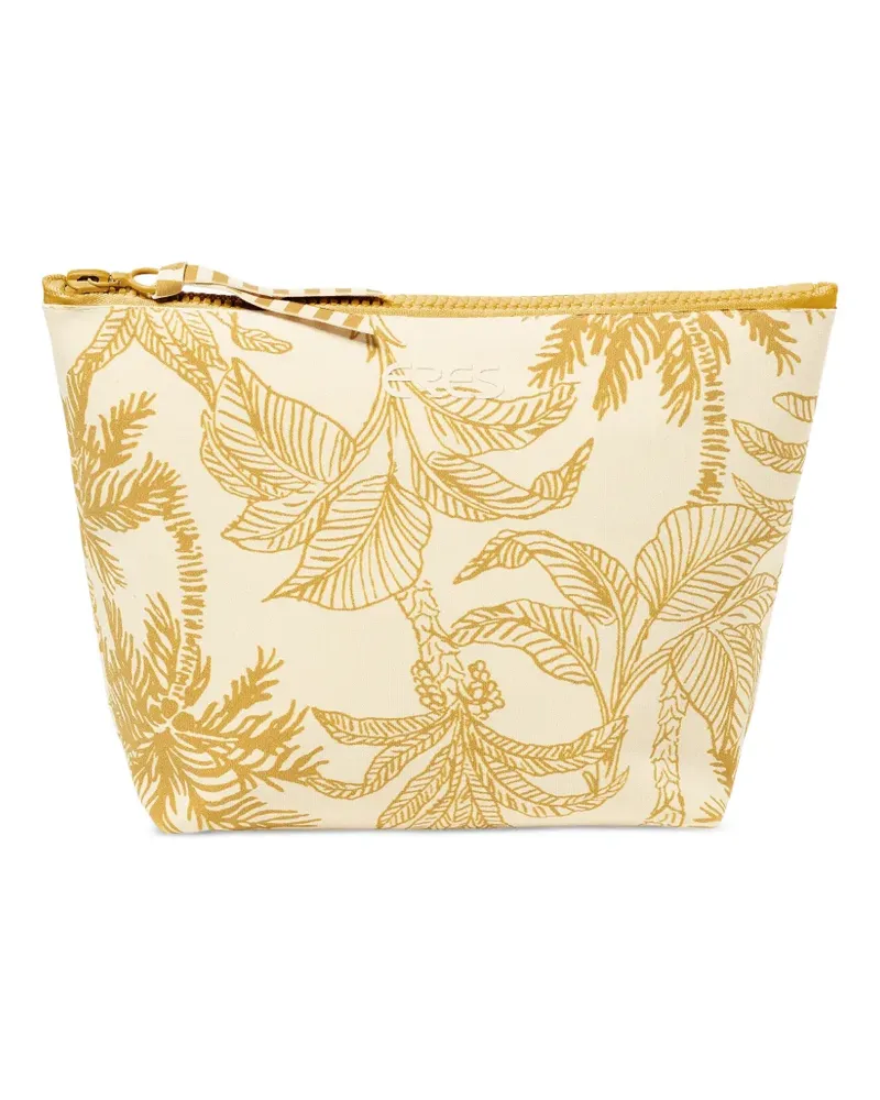 Eres Pocket Voyage Kosmetiktasche mit Blumen-Print - Gelb Gelb