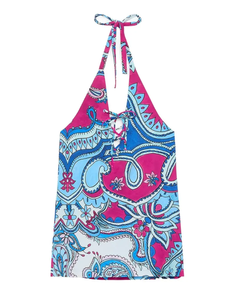 Maliparmi halterneck paisley-print top - Blau Blau