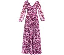 Maxikleid mit Blumen-Print - Rosa