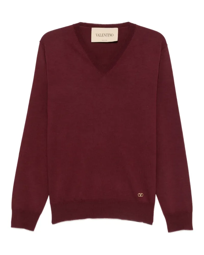 Valentino Garavani Pullover mit V-Ausschnitt - Rot Rot