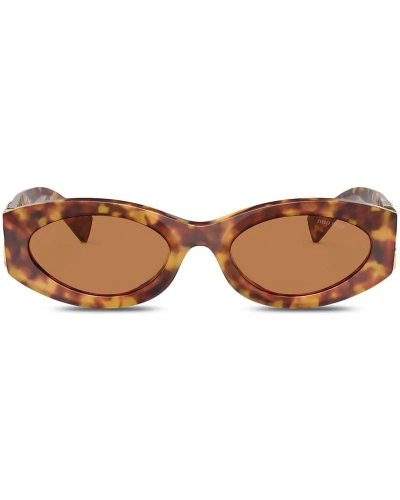 Miu Miu Cat-Eye-Sonnenbrille in Schildpattoptik - Braun Braun