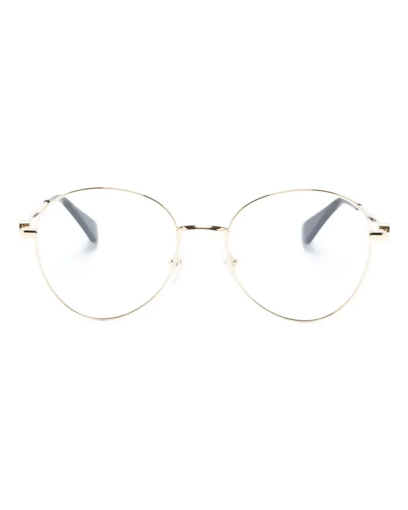 Cartier Runde Brille mit Logo-Gravur - Gold Gold