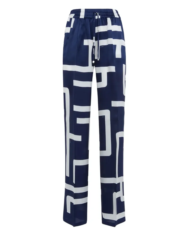 Kiton Hose mit geometrischen Print - Blau Blau