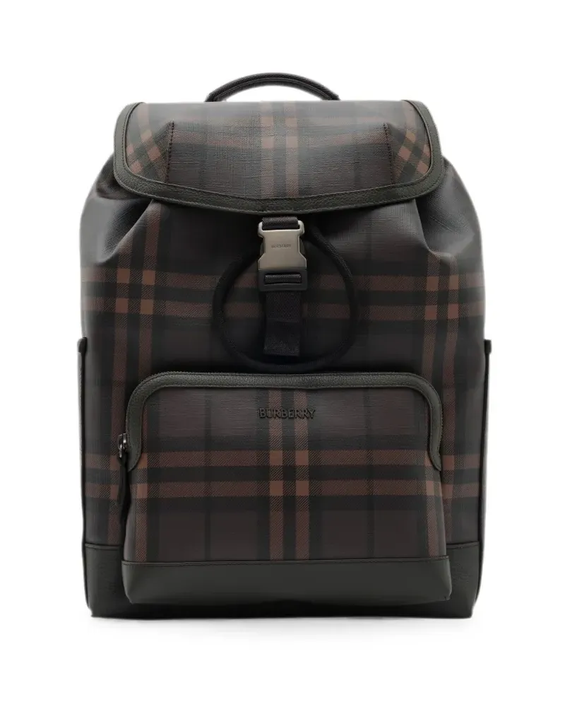 Burberry City Check Clip Rucksack - Braun Braun