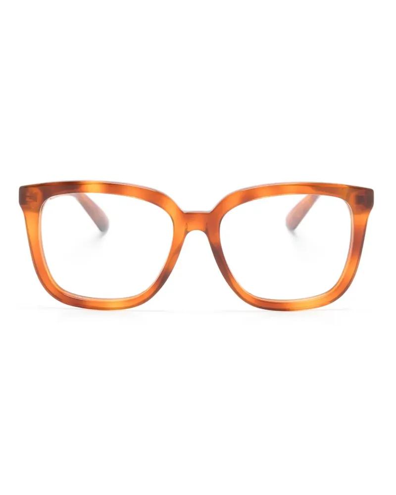 Gucci Eckige Brille in Schildpattoptik - Braun Braun