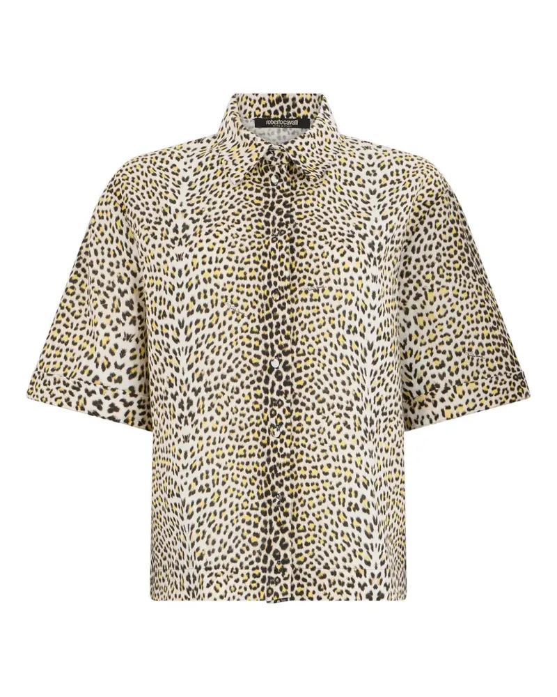Roberto Cavalli Hemd mit Leopardenprint - Nude Nude