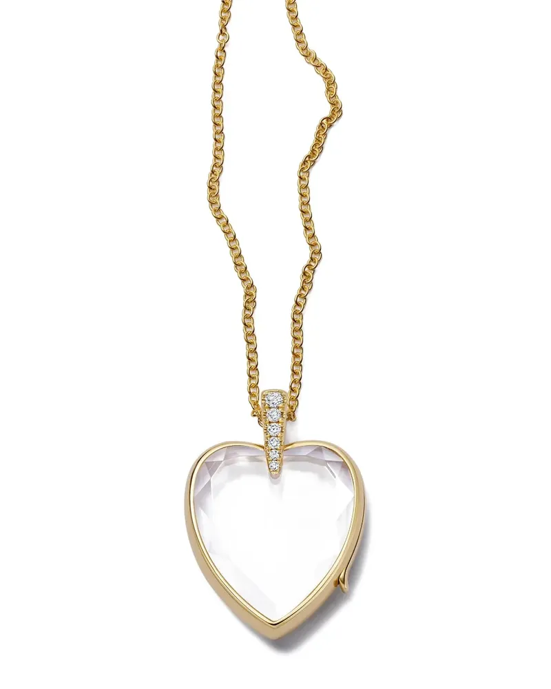 Loquet Amate Heart Halskette mit Diamanten - Gold Gold