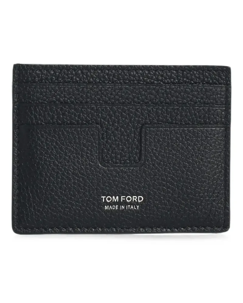 Tom Ford logo-print leather cardholder - Schwarz Schwarz