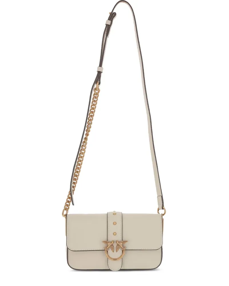 Pinko Mini Classic Love Umhängetasche - Weiß Weiß