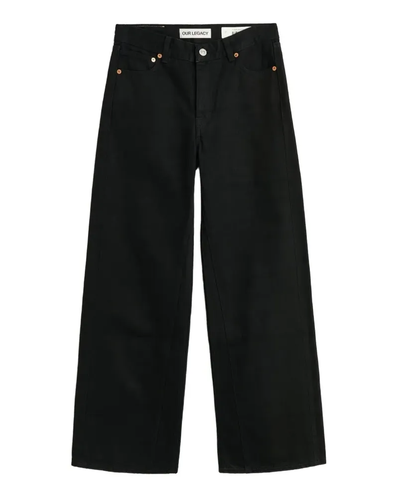 Our Legacy Weite Treble Jeans - Schwarz Schwarz