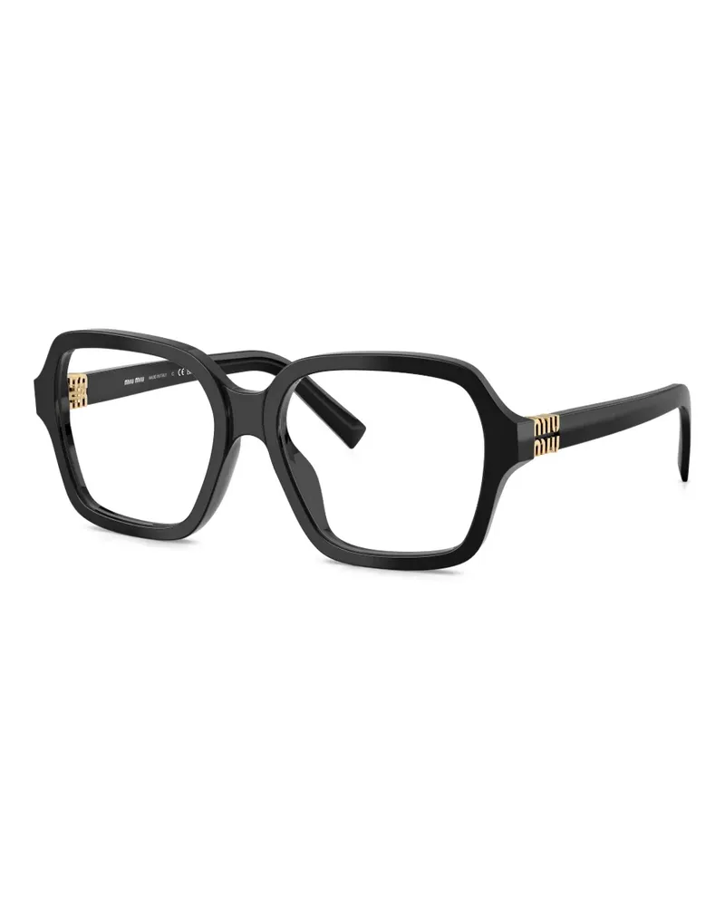 Miu Miu Brille mit eckigem Gestell - Schwarz Schwarz