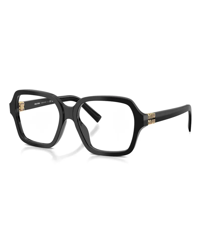 Miu Miu Brille mit eckigem Gestell - Schwarz Schwarz