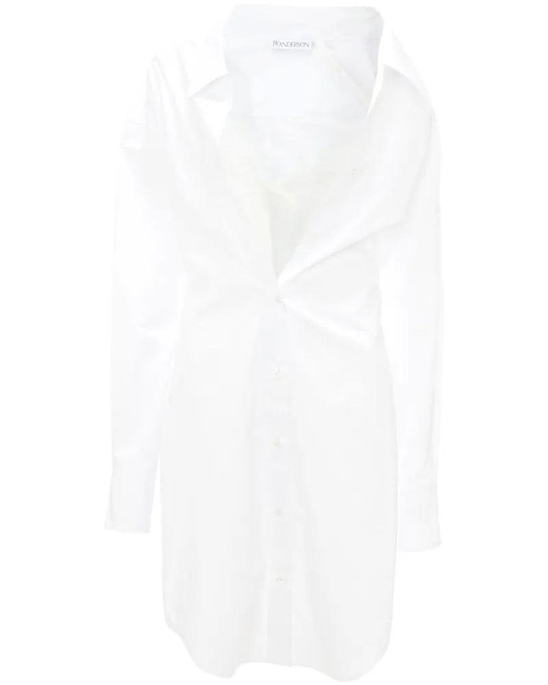 J.W.Anderson Hemdkleid mit Spitzendetail - Weiß Weiß
