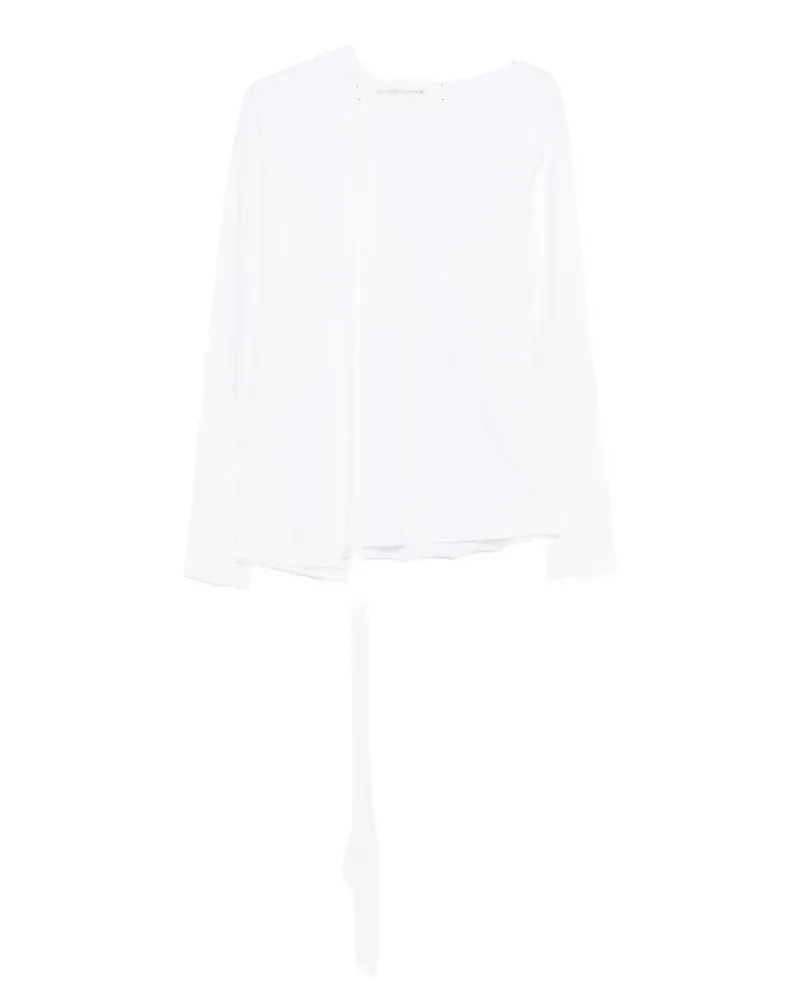 individual sentiments long-sleeve tie T-shirt - Weiß Weiß