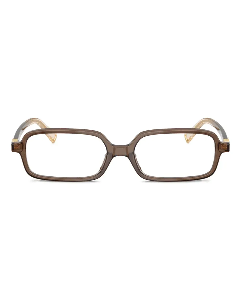 Miu Miu rectangle-frame glasses - Braun Braun
