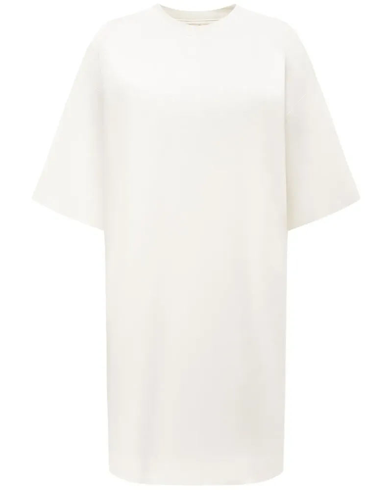 12 STOREEZ T-Shirtkleid mit Print - Weiß Weiß