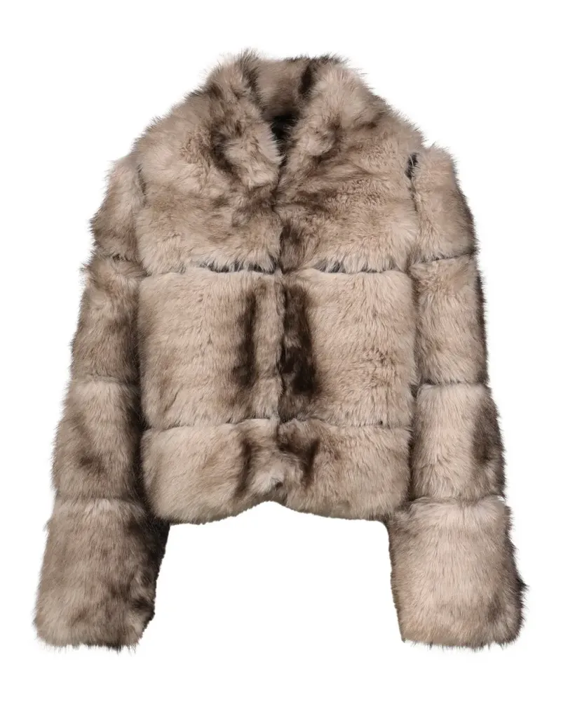 APPARIS Sai faux mink short coat - Grau Grau