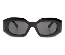 Sonnenbrille mit geometrischem Gestell - Schwarz