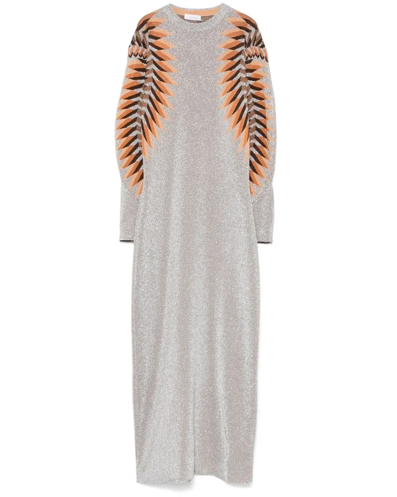 Paco Rabanne Maxikleid aus Lurex-Jacquard - Grau Grau