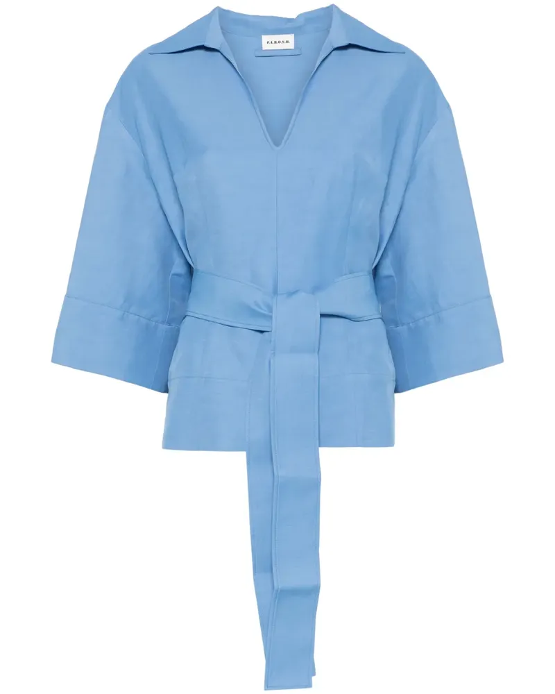 P.A.R.O.S.H. P.A.R.O H. Raisa Bluse - Blau Blau
