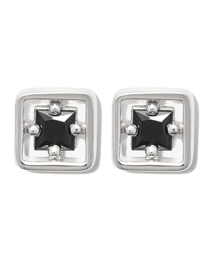 Suzanne Kalan 18kt Weißgoldohrstecker mit Saphir - Silber Silber