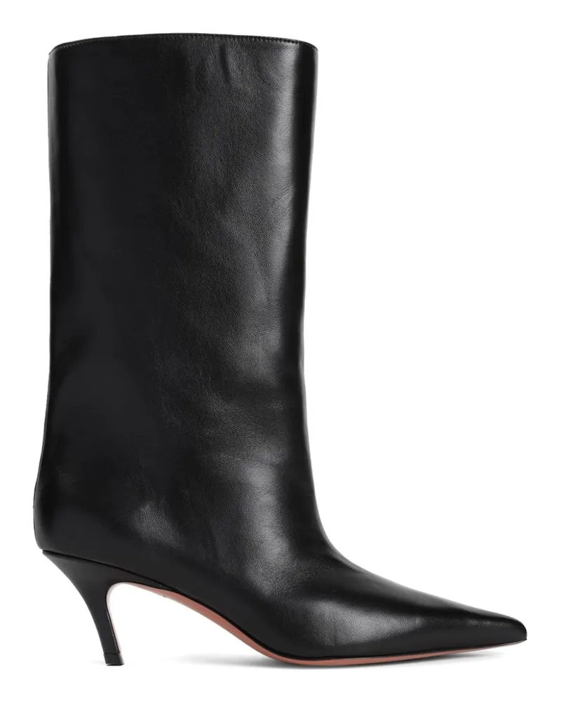 Amina Muaddi Fiona Stiefel 60mm - Schwarz Schwarz