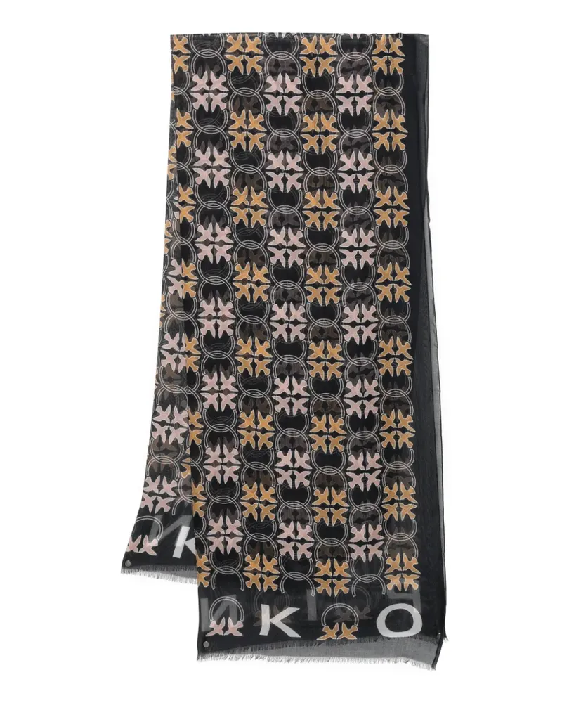 Pinko printed scarf - Schwarz Schwarz