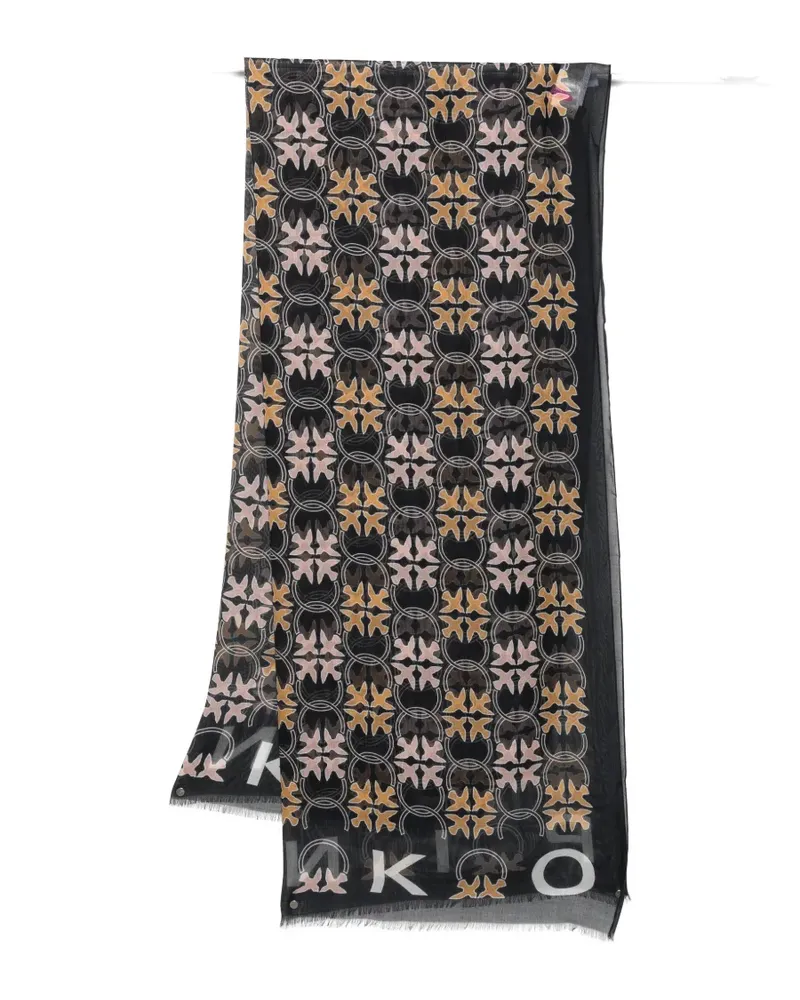 Pinko printed scarf - Schwarz Schwarz