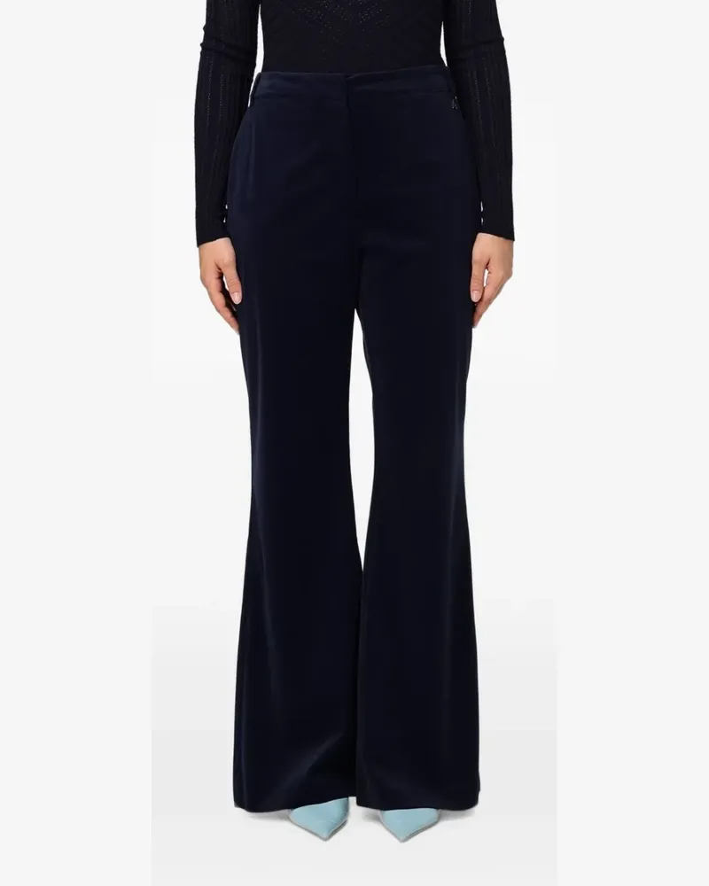 Twin-Set flared velvet trousers - Blau Blau