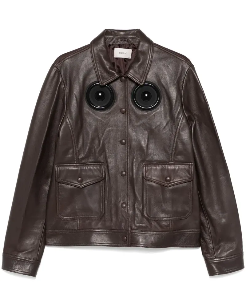 COPERNI Lederjacke mit Applikation - Braun Braun