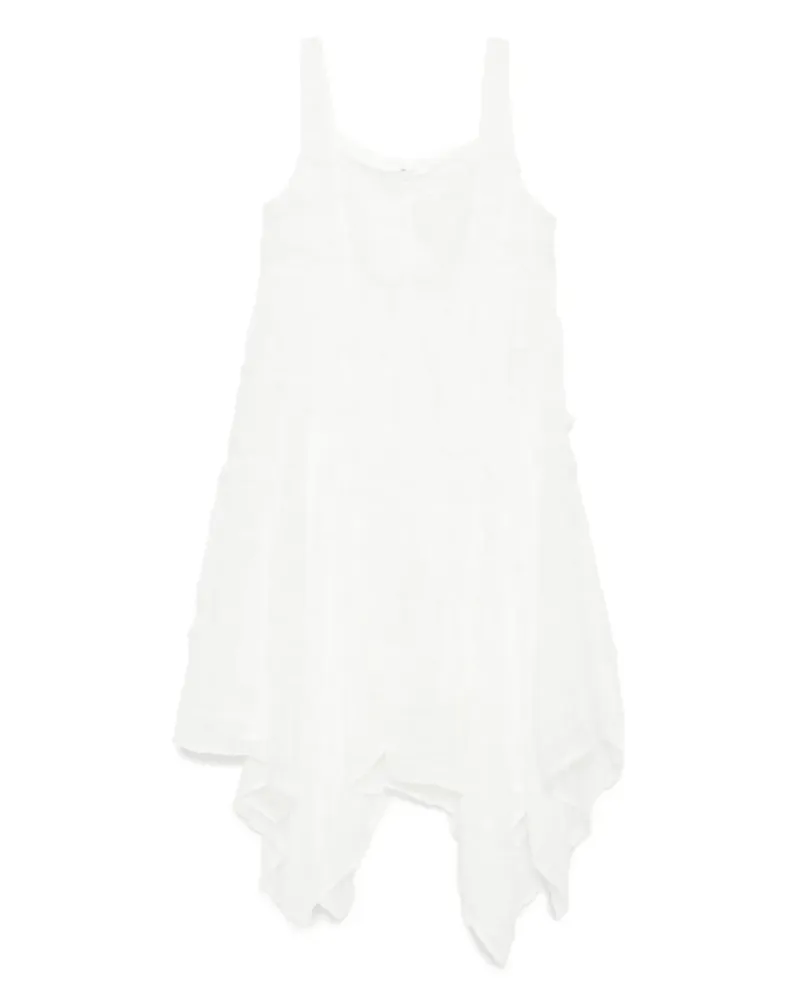 b+ab Kleid mit eckigem Ausschnitt - Weiß Weiß