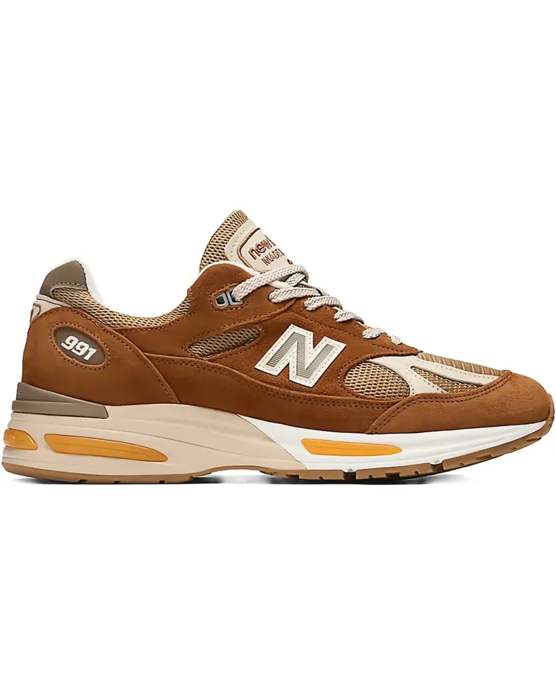 New Balance 991v2 panelled low-top sneakers - Braun Braun
