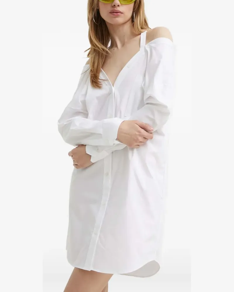 HUGO BOSS Schulterfreies Minikleid - Weiß Weiß