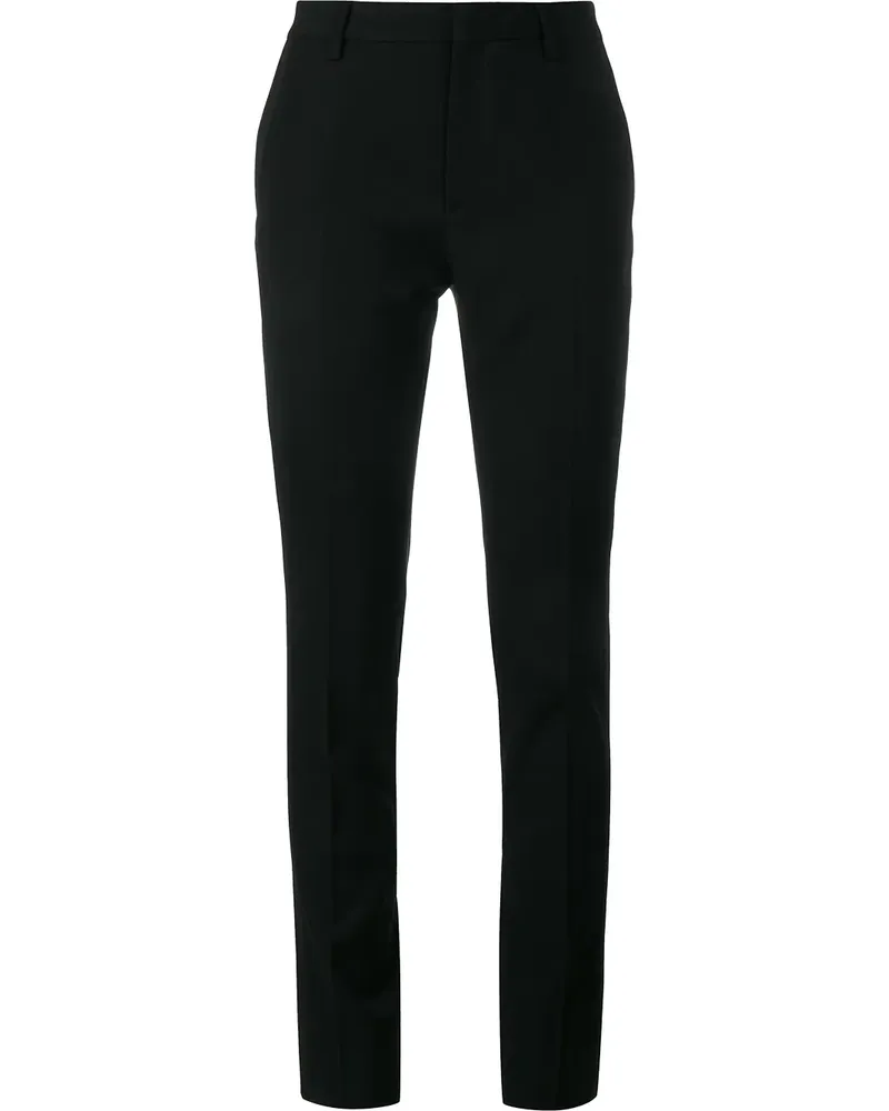 Saint Laurent Iconic Le Smoking' Hose aus Baumwolle und Wolle - Schwarz Schwarz