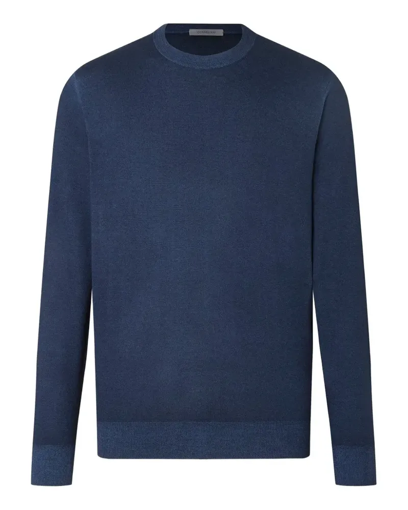 Corneliani ribbed crew neck sweater - Blau Blau