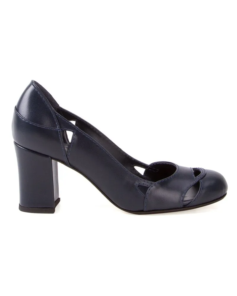Sarah Chofakian Pumps mit Blockabsatz - Blau Blau