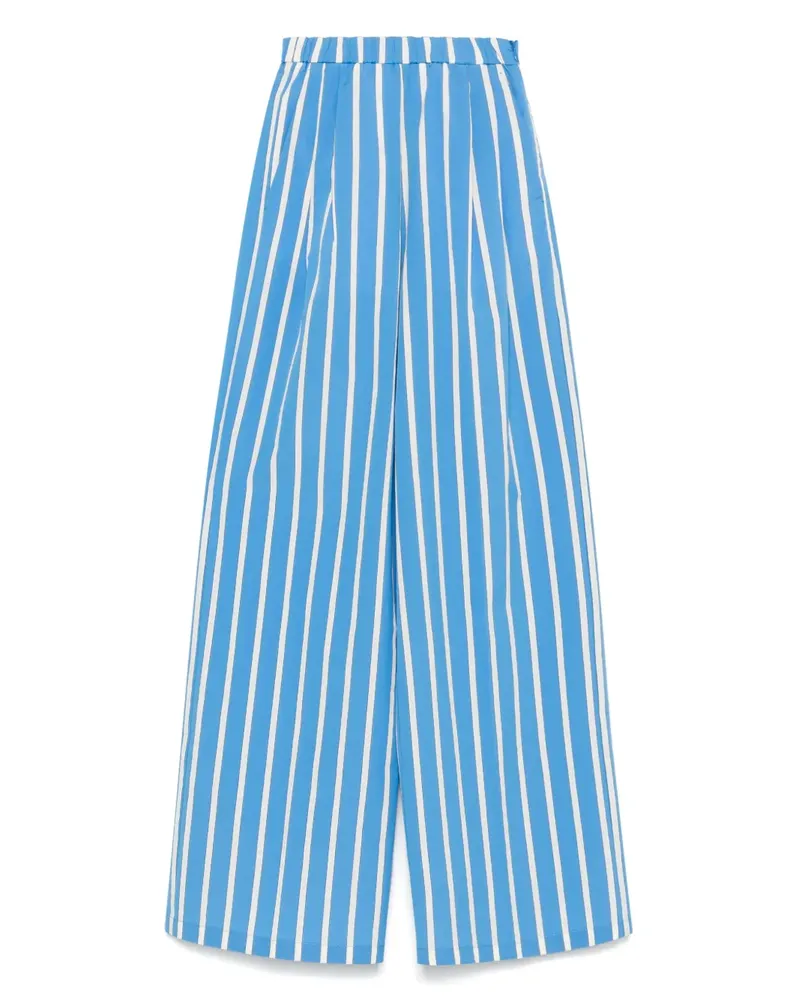 forte_forte Gestreifte Palazzohose - Blau Blau