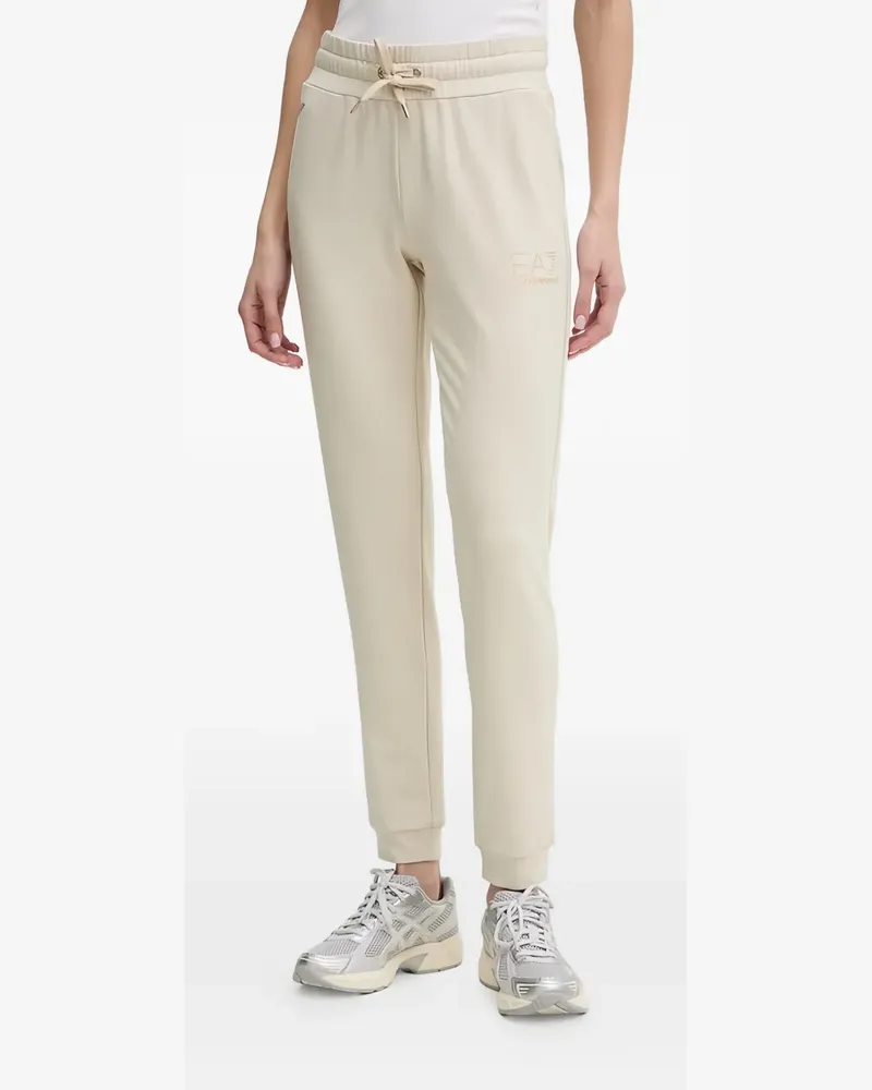 EA7 logo-embellished trousers - Nude Nude