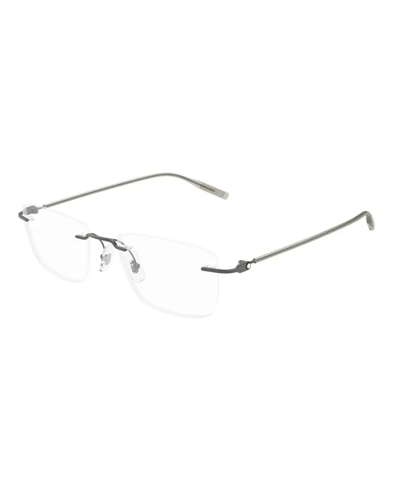 Montblanc Eckige Brille - Grau Grau
