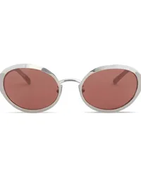 Marni To-Sua Sonnenbrille mit ovalem Gestell Silber