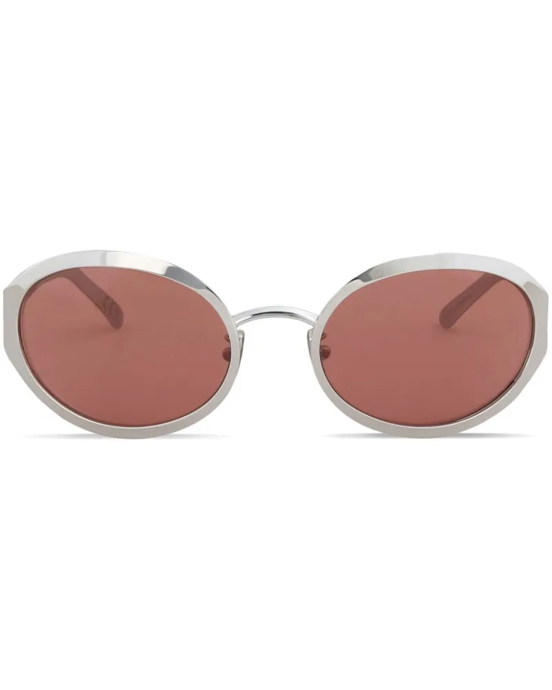 Marni To-Sua Sonnenbrille mit ovalem Gestell - Silber Silber