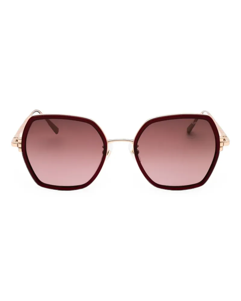 Chopard Sonnenbrille mit geometrischem Gestell - Rot Rot