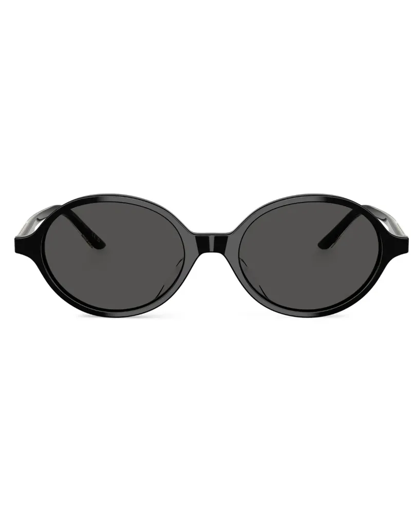 Oliver Peoples Sonnenbrille mit rundem Gestell - Schwarz Schwarz