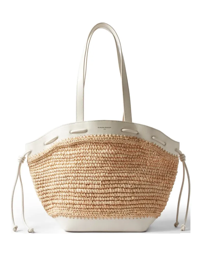 Claudie Pierlot straw knot tote bag - Nude Nude