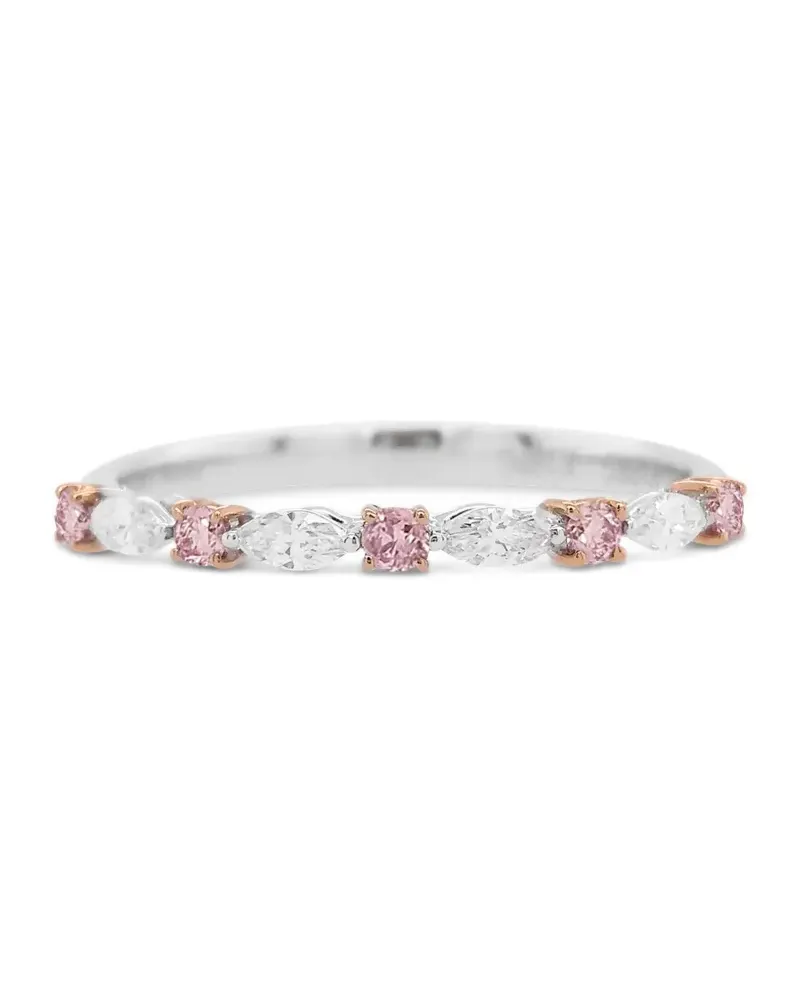 HYT Jewelry 18kt Weißgoldring mit Diamanten - Silber Silber