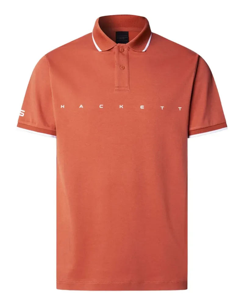 Hackett Poloshirt mit Logo-Print - Orange Orange